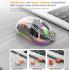 Coteci Dual Receiver Crystal silent mouse with RGB lights, 5.1 Bluetooth dual receiver USB A & Type-C 2.4G 2400 DPI